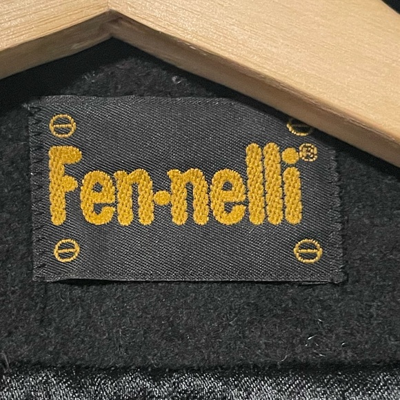 Vintage Fen-nelli Black 100% Wool Long Coat - Picture 8 of 10